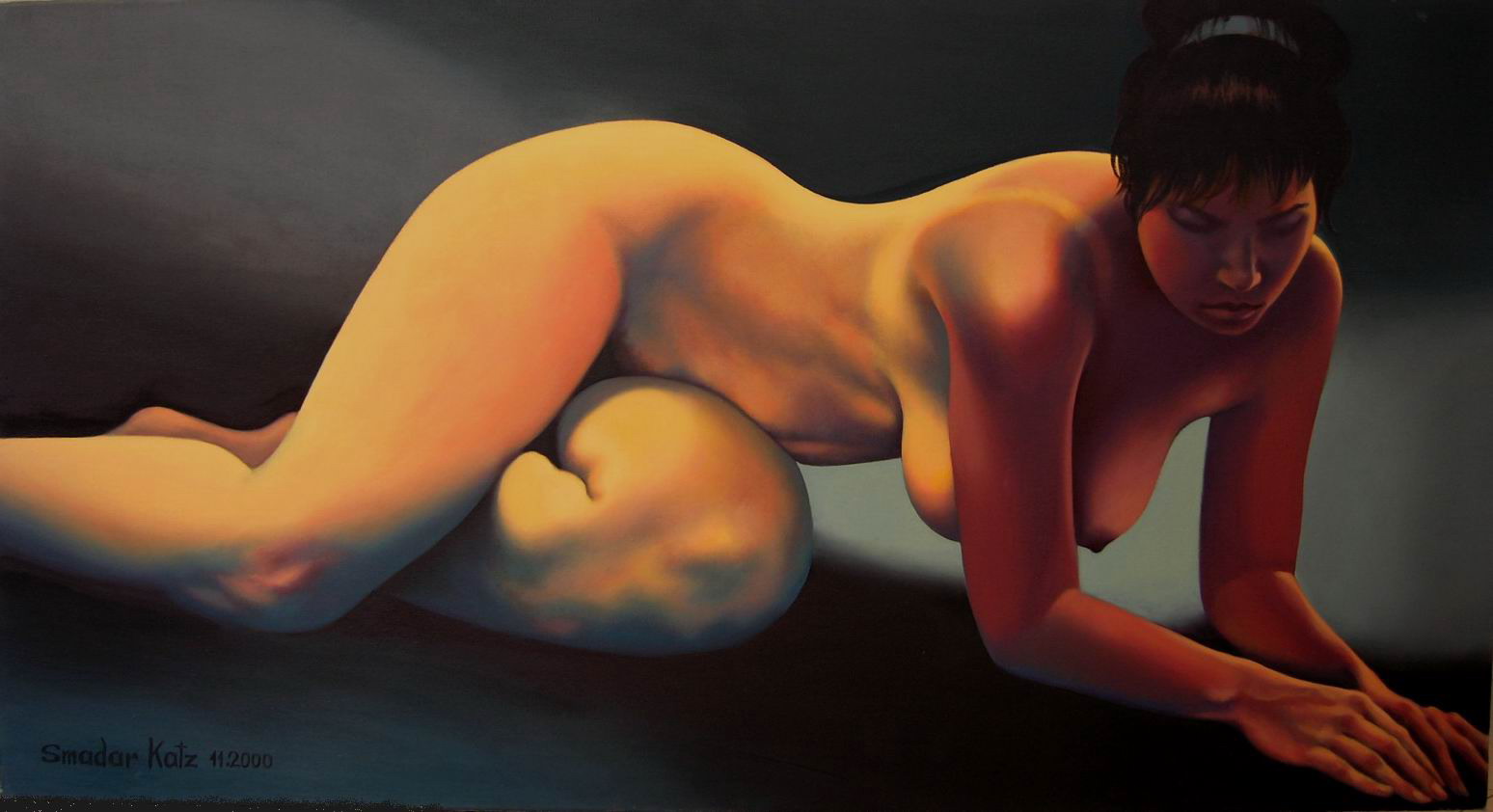 lady on knees